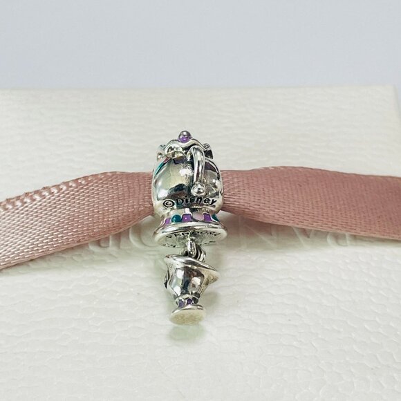 PANDORA : Disney Beauty and the Beast Mrs. Potts and Chip  Disney Beauty and the Beast Mrs. Potts and Chip Pandora Dangle Charm